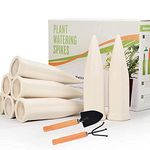 Slow Seep White Terracotta Vacation Plant Waterer 8 Pack Self Watering Stakes for Outdoor and Home Plants