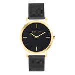 Giordano Wired Collection Analog Slim Watch for Man with Black Dial and Metal Mesh Strap Wrist Watches for Men, with Classy Wired Mesh Band - GD4060-22