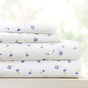 Becky Cameron 4 Piece Sheet Set, Light Blue, Full