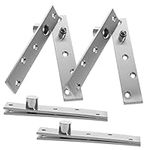 PartyKindom Rotating Hinge 360 Degree Rotation Hidden Door Pivot Hinges 4pcs 360 Degree Rotating Shaft Stainless Steel Murphy Bed Locator to Rotate Door Fittings 360 Degree Door Pivot Hinge