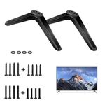 JIAYUYUARPY TV Base Stand, TV Legs for TCL Roku TV Stand Legs, ABS TV Legs with Screws and Instruction, TV Stand Legs Replacement for Most Smart TV(Black)