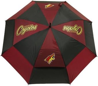 Team Golf NHL Arizona Coyotes Golf Umbrella 62" Golf Umbrella with Protective Sheath, Double Canopy Wind Protection Design, Auto Open Button