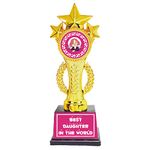 Gifts Bucket Gifts for Daughters Best Daughter in The World Star Award Trophy_9.75 x 3.50 x 2.50 inches Birthday Gift for Sister Girls Daughters Special