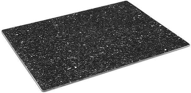 Muldale Black Granite Effect Chopping Board - Toughened Black Glass Worktop Saver Non Slip - Heat Resistant for Protecting Work Surfaces - 40cm x 30cm