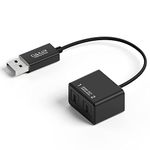 Cubilux USB A to Dual TOSLINK Optical Audio Splitter [192KHz/24bit DAC] USB Type A to Double SPDIF Converter, USB 2-Way S/PDIF Adapter Compatible with PS4/PS5 Lenovo Dell HP Laptop Computer Surface