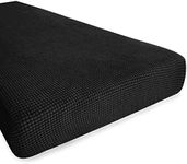 Hokway Couch Cushion Covers Stretch Cushion Covers Sofa Seat Cushion Slipcover Cushion Protector(Black, Medium)