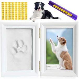 Kit Empreinte Chien et Chat, Cadre Photo et Kit D'Empreintes de Pattes, Kit Empreinte Chien avec Moule a Biscuits, Cadre Photo pour Kit Empreinte Chat, Animal de Compagnie Kit D'Empreintes de Pattes