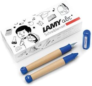 Lamy ABC Learning to Write Set Blue Including Gift Packaging 1x Child-friendly Learner's Fountain Pen with Beginner Nib and 1 x Pencil, Non-Slip Grip, Plastic Cap and Cube