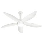 ACTIVA Aero Five Light 1200mm BLDC Ceiling Fan | 28W Energy Saving | BEE 5 Star | ABS Body | 5 Blades | High Speed | Remote Control | Reversible Mode & Timer | 5 Year Warranty (Pearl White)