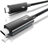 ALYYDBG [Intel Certified] Thunderbolt 3 Cable 2.3ft/0.7m, 5K/4K@60Hz, 40Gpbs Data Transfer, 100W Charging, Short USB-C to USB C Cable, Ideal for Type-C MacBooks, Docking, Dell, iPad Air 4, Pro 2023