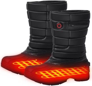 Telguua Women's Heated Boots Heated Winter Boots for Women Battery Powered Heating Boot Warm Fur Lined Heating Shoes 7.4V Waterproof Non-Slip Rechargeable Heat Boot Foot Warmers Indoor Outdoor