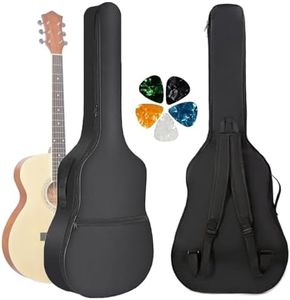 DEVICE OF URBAN INFOTECH Oxford 41 Inch Guitar Bag for Acoustic Guitar Cover Guitar Case Acoustic with Guitar Picks Acoustic Guitar Bag for 38, 39, 40, 41 inch Guitar, Black