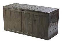 Keter Sherwood Outdoor Storage Box Garden Furniture, 117 x 45 x 57.5 cm - Brown