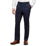 Kenneth Cole Reaction Men's Urban Heather Slim-Fit Flat-Front Dress Pant, Blue, 32W x 32L