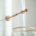 Wooden Mobile Arm for Baby Crib - 21.6 Inch Screw Reinforced Mobile Hanger with Wall Bracket for Nursery Decor (Mobile Not Included)