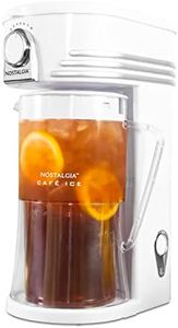 Nostalgia 3-Quart Iced Tea & Coffee Brewing System With Double-Insulated Pitcher, Strength Selector & Infuser Chamber, Also Perfect For Lattes, Lemonade, Flavored Water, White