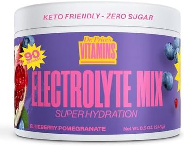Electrolytes Powder No Sugar - Electrolyte Mix - Hydration Drink - Keto Electrolytes - Fasting Electrolytes - Water Enhancer, No Tablets, Non-GMO, Sports Drink - 90 Servings Blueberry-Pomegranate