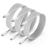 USB C to USB C Cable (10FT, 3 Pack), Fast Charging 240W PD 3.1 USBC Type C Cord Compatible for iPhone 15/15Plus/15Pro/Max, MacBook Pro/Air, iPad Pro/Air/Mini,Samsung,Pixel,Laptop