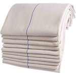 Sleep and Beyond Oven Cloths Heat Resistant Heavy Duty, 100% Cotton Herringbone Weave Professional Catering Quality Oven Cloth (Natural, 48x74cm, 10 Pack)