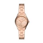 Fossil Rye Analog Rose Gold Dial Women's Watch-BQ3639