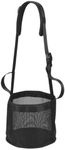 Senvitate Horse Feed Bag for Grain, Heavy Duty Mesh Horse Feeder with Adjustable Strap Comfort Neck and Nose Pad, Horse Muzzle Feed Bag Waste-Free Feeding Solution for Horses (Black, M)