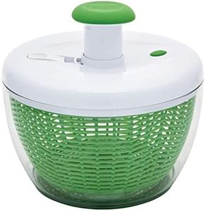 Farberware Easy to use pro Pump Spinner with Bowl, Colander and Built in draining System for Fresh, Crisp, Clean Salad and Produce, 6.6 quart, Green