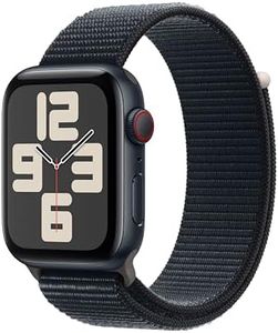 Apple Watch SE (2nd Gen) [GPS + Cellular 44mm] Smartwatch with Midnight Aluminum Case with Midnight Sport Loop. Fitness & Sleep Tracker, Crash Detection, Heart Rate Monitor, Carbon Neutral