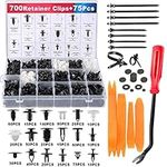 Uolor 775 Pcs Car Retainer Clips & Bumper Fasteners with Trim Removal Tool, Auto Push Pin Rivets, Door Fender Trim Panel Clips Assortment