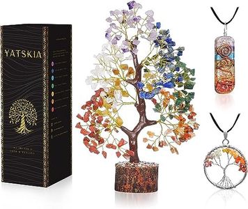 YATSKIA Chakra Crystal Tree - Handmade Healing Crystal Tree with 7 Chakra Stones - Decorative Tree of Life for Meditation, Feng Shui, and Home Decor - Unique Birthday Gifts for Women