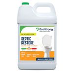 Eco Strong Septic Drain and Leach Field Treatment | Bio-Enzyme Cleaner Breaks Down and Digest Clogs | Removes Odors & Mainline Cleaner (128 OZ)