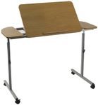 NRS Healthcare M66832 Wheeled and Tilting Over Bed or Chair Table - Height and Width Adjustable