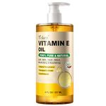 Yoken Vitamin E Oil Organic Vitamin E oil for Skin Vitamine oils for Scars Hair,Face,Nail,Scalp Perfect Bath and Body Oil Cold Pressed Hexane Free (8 Oz)