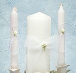 Calla Lily Bouquet Wedding Unity Candle Set: Candle Color: White