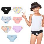 YouGotPlanB Girls 100% Cotton Multicolor Underwear | Rainbows Hipster Set | Cotton Blend | Breathable & Strechable | Soft Elastic | 8-10 Years | Antibacterial & Antimicrobial | Pack of 7