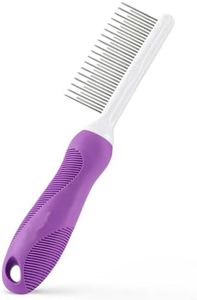 Detangling Pet Comb for Dogs & Cats with Long & Short Stainless Steel Teeth Detangling Cat Comb for Removing Matted Hair & Knots, Pet Tool Accessories for Safe & Gentle DIY Dogs & Cats Grooming