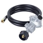 GASPRO 5 FT Two Stage Propane Regulator Hose with QCC and 3/8" Female for RV, Grill, Fire Pit, Gas Stove/Range More