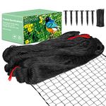 BSTPCOO 25'x25' Bird Netting for Chicken Coop, Nylon 3/4" Mesh Poultry Netting Chicken Netting Roof Hawk, Aviary Netting Deer Fence Pests Trellis Garden Netting for Fruits Trees Plant