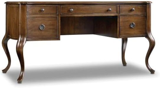Hooker Furnishings Archivist Four-Drawer Writing Desk with Pecky Pecan Veneer - Pecan