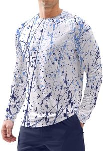 Men's Sun Protection Long Sleeve Shirts UPF 50+ Rash Guard for Men SPF UV Fishing Hiking Running Workout Athletic Shirt