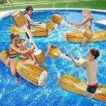 8 Pcs Inflatable Battle Log Rafts P