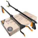 2 x EZPIK® 32" Folding Reacher Grabber Pickup Tool - Claw Grabber Tool for Elderly - Standard Size Trash Picker - Grabber Reacher Tool Heavy Duty (2 Pack)