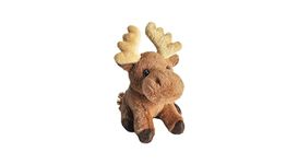 Wild Republic Pocketkins Eco Moose, Stuffed Animal, 5 Inches, Plush Toy, Made from Recycled Materials, Eco Friendly