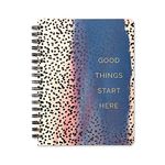 Compendium Spiral Notebook - Good Things Start Here — A Designer Spiral Notebook with 192 Lined Pages, College Ruled, 7.25”W x 9.25”H