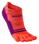 Hilly Unisex Toes - Socklet Min Cushioning, Running Sock, HotCrl/GrapeJce/Char, M UK