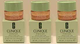 LOT of 3 Clinique All About Eyes Reduces Puffs Circle 5ml /Each *3= Total 15ml/0.5oz