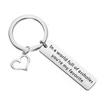 CHOORO Couple Keychain In A World Full Of Bitch/Assholes You're My Favorite Asshole/Bitch Jewelry for Boyfriend/Girl Gift for Husband/Wife Keychain (assholes Keychain)