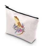 WCGXKO Bearded Dragon Lover Gift Crazy Bearded Dragon Lady Makeup Bag for Bearded Dragon Mom, Crazy Dragon Lady,