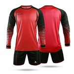 KELME Men Goalkeeper Padded Jersey and Shorts,Youth Soccer Goalie Shirts and Pants,Adult Long Sleeve Keeper Uniform Kit