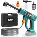 ZUYIYI Cordless Pressure Washer for Makita 18V Battery, 970PSI Portable Power Cleaner, Handheld High-Pressure Car Washer Gun, 6-in-1 Nozzle for Washing Cars Fences Siding (Battery NOT Included)