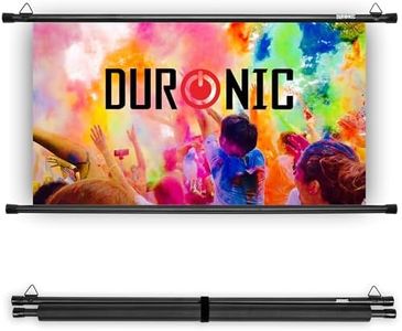 Duronic Projector Screen BPS40 /169 Bar 40 Inch Projection Screen Wall or Ceiling Mountable HD 16:9 Ratio for Home Theatre, Office 4K UHD 3D